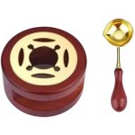 Sada dřevěného stojánku a pečetní lžičky, Barva Hnědá – Hledejceny.cz