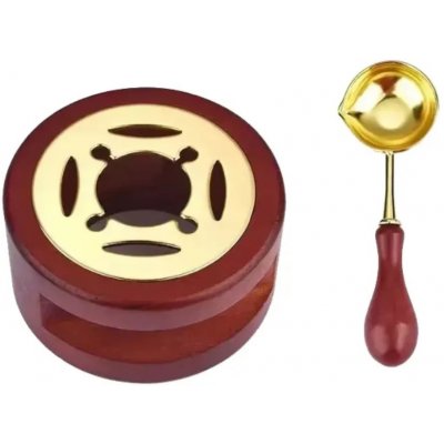 Sada dřevěného stojánku a pečetní lžičky, Barva Hnědá – Hledejceny.cz