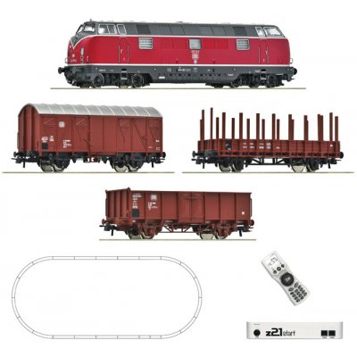 Roco z21 start set s dieselovou lokomotivou řady 221 a nákladním vlakem DB 5110008 – Zboží Dáma
