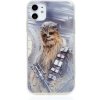 Pouzdro a kryt na mobilní telefon Apple Pouzdro AppleMix STAR WARS Apple iPhone 5 / 5S / SE - Žvejkal- Chewbacca - gumové - šedé