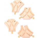 Maxim Dřevěná symetrická výhybka 4ks – Zboží Dáma