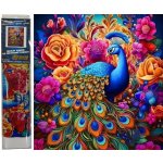Norimpex diamantové malování Páv s barevnými květinami 30 x 40 cm – Hledejceny.cz