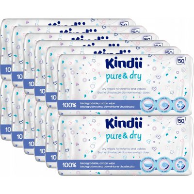 KINDII SUCHÉ biologicky rozložitelné UBROUSKY 12 x 50 ks – Hledejceny.cz