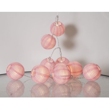 Star Trading Světelný lampionový řetěz Pink