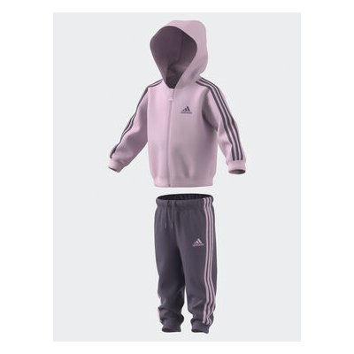 adidas Tepláková souprava Essentials Full-Zip Hooded Jogger Set IJ8851 Růžová – Zboží Mobilmania