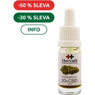 Horvath Swiss Cannabis 20% CBD Fullspektrum olej 10 ml – Zboží Mobilmania