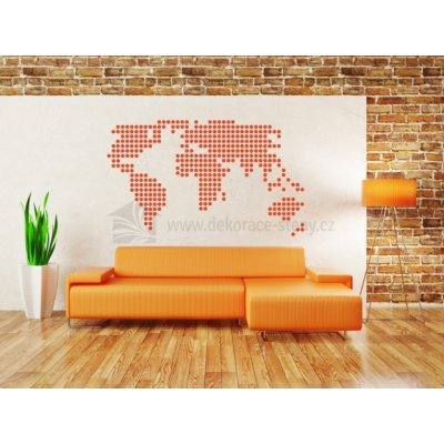 dekorace-steny.cz 302 - Nálepky na stěnu - Mapa světa - 60 x 110 cm – Zboží Mobilmania