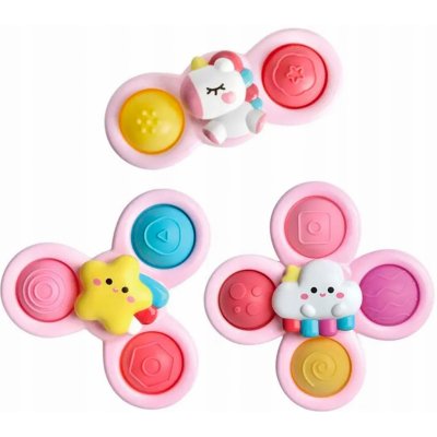 Woopie BABY Space Spinner Pop it Sensory Toy vyměnitelné 3 ks růžové – Zboží Dáma