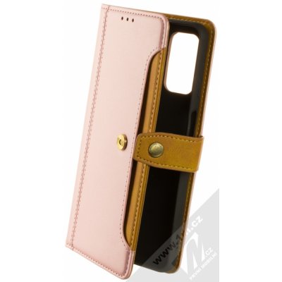 Pouzdro 1Mcz Unique Card Book flipové Samsung Galaxy A32 5G, Galaxy M32 5G růžové – Zboží Mobilmania