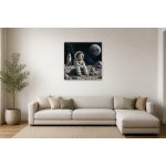 Obraz na plátně – Malý astronaut s plyšovým kamarádem 90 × 90 cm – Hledejceny.cz