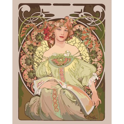 ZUTY Malování podle čísel SEN ALFONS MUCHA Rozměr 40 x 50 cm Rámování vypnuté plátno na rám – Hledejceny.cz