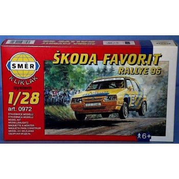 Směr zacvakávací model ŠKODA FAVORIT RALLYE 96 1:28