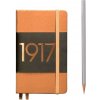 Poznámkový blok Hardcover 187 Numbered Pages Notebook Pocket A6 Dotted Copper