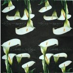 Ubrousek květiny - bílá kala