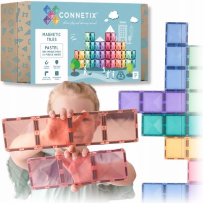 Connetix Pastel Rectangle Pack 24 obdelníky – Zbozi.Blesk.cz