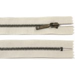 WICO Kovový zip no.3 nerozepínací 18cm béžový (staromosazné zoubky) ozdobný jezdec – Hledejceny.cz