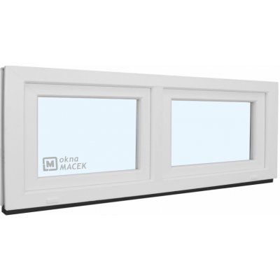 KNIPPING Plastové okno - 70 AD, 1800x600 mm, S/S, bílá Sklo: čiré – Zboží Mobilmania
