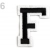 Nášivka Prima-obchod Nažehlovačka písmena, barva 6 "F" černá