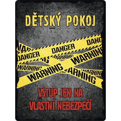 Plechová cedule Vstup jen na vlastní nebezpečí 30x40 cm – Zbozi.Blesk.cz