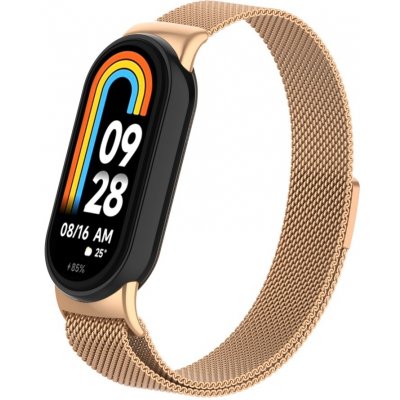 Xiaomi Milánský tah magnetický - kovový náhradní řemínek pro Mi Smart Band 8/9/10 Rose Gold MBSCZ-8MT03 – Hledejceny.cz