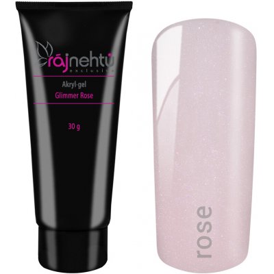 Ráj nehtů Akrylgel v tubě Glimmer Rose 30 g – Zboží Mobilmania