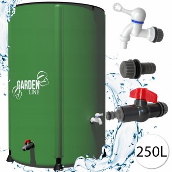 Garden Line DES3280 Skládací nádrž na dešťovou vodu 250 L, zelená