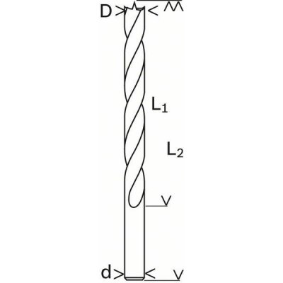 Standardní spirálový vrták do dřeva 4 x 43 x 75 mm, d 4 mm BOSCH 2608596301 – Zboží Mobilmania