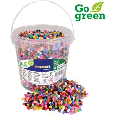 Playbox Zažehlovací korálky v kbelíku 5000 ks Go Green - mix barev – Zboží Mobilmania