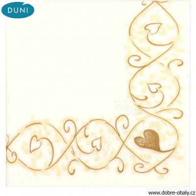 Duni lin Svatební ubrousky 40x40cm TESORO 60ks – Zboží Dáma