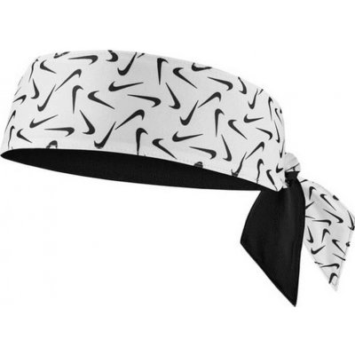 Nike Dri-Fit Head Tie 4.0 white/black/white – Zboží Mobilmania
