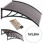 MultiGarden AW-017C stříška nad vchodové dveře 120×100 cm polykarbonát šedá – Zboží Mobilmania