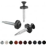 Šroub střešní samovrtný TORX + podložka EPDM 4,8x20 barevné blistr Barva: RAL 9005 černá – Sleviste.cz