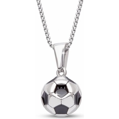 Biju Řetízek z chirurgické oceli + přívěsek, fotbalový míč 3001978 – Zboží Dáma