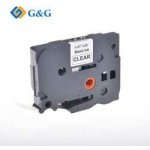 G&G TZE-131, černý tisk/průsvitný podklad, laminovaná, 8 m x 12 mm - kompatibilní – Zboží Dáma