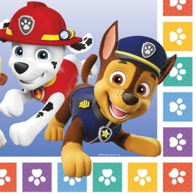 Amscan Papírové ubrousky 16ks Paw Patrol 33x33cm – Hledejceny.cz