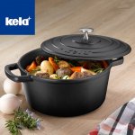 KELA Pekáč litinový s poklicí CALIDO 26 cm černá KL-12472 – Zboží Mobilmania