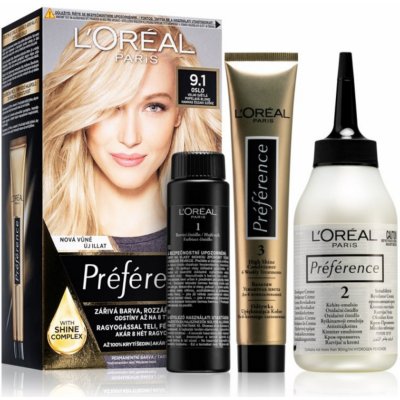 L'Oréal Préférence 9.1 Oslo Velmi světlá popelavá blond – Zboží Mobilmania