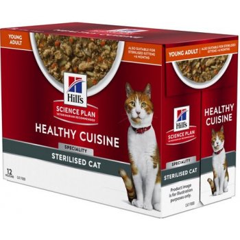 Hill's Science Plan Adult Sterilised Cat Chicken & Veg stew 12 x 80 g