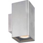 ACA Lighting LED venkovní nástěnné svítidlo EXTRUS 14W/230V/3000K/677Lm/2x37°/IP54, barva niklu – Hledejceny.cz
