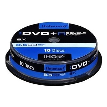 Intenso DVD+R DL 8,5GB 8x, cakebox, 10ks (4311142)