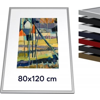 THALU Kovový rám 80x120 cm Černá – Zboží Živě