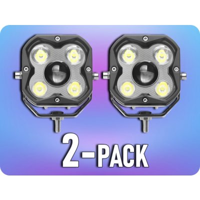 KAMAR LED pracovní světlo 4XLED + 1xLED s konvexní čočkou, 39W, 2700lm, 12/24V, IP67/2-PACK! [L0183]