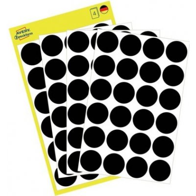 Avery Zweckform 3003 etikety 18mm 4 ks černé – Sleviste.cz