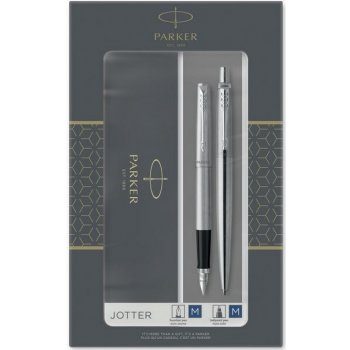 Parker Jotter Stainless Steel CT sada plnicí pero a kuličková tužka 1501/1563258