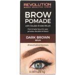 Makeup Revolution Brow pomáda na obočí Dark Brown 2,5 g – Hledejceny.cz