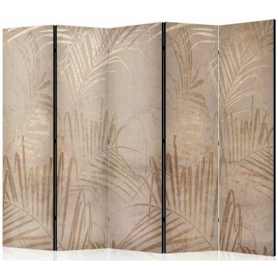 Fabulo paraván 5 dílný Zlaté palmy 172 x 225 cm stejný design na obou stranách – Zboží Dáma
