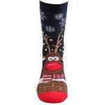 Boma RUDY vánoční froté ponožky RUDOLF tm. modrá – Zboží Dáma