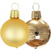 Vánoční koule zlatá matná a lesklá Velikost 6 cm