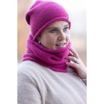 Italy fashion zimní set čepice a nákrčník PASTEL Fuchsiová – Hledejceny.cz