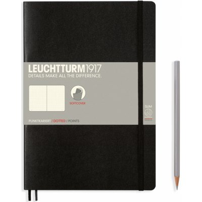Leuchtturm1917 Composition B5 Zápisník Softcover Black, tečkovaný – Zboží Živě